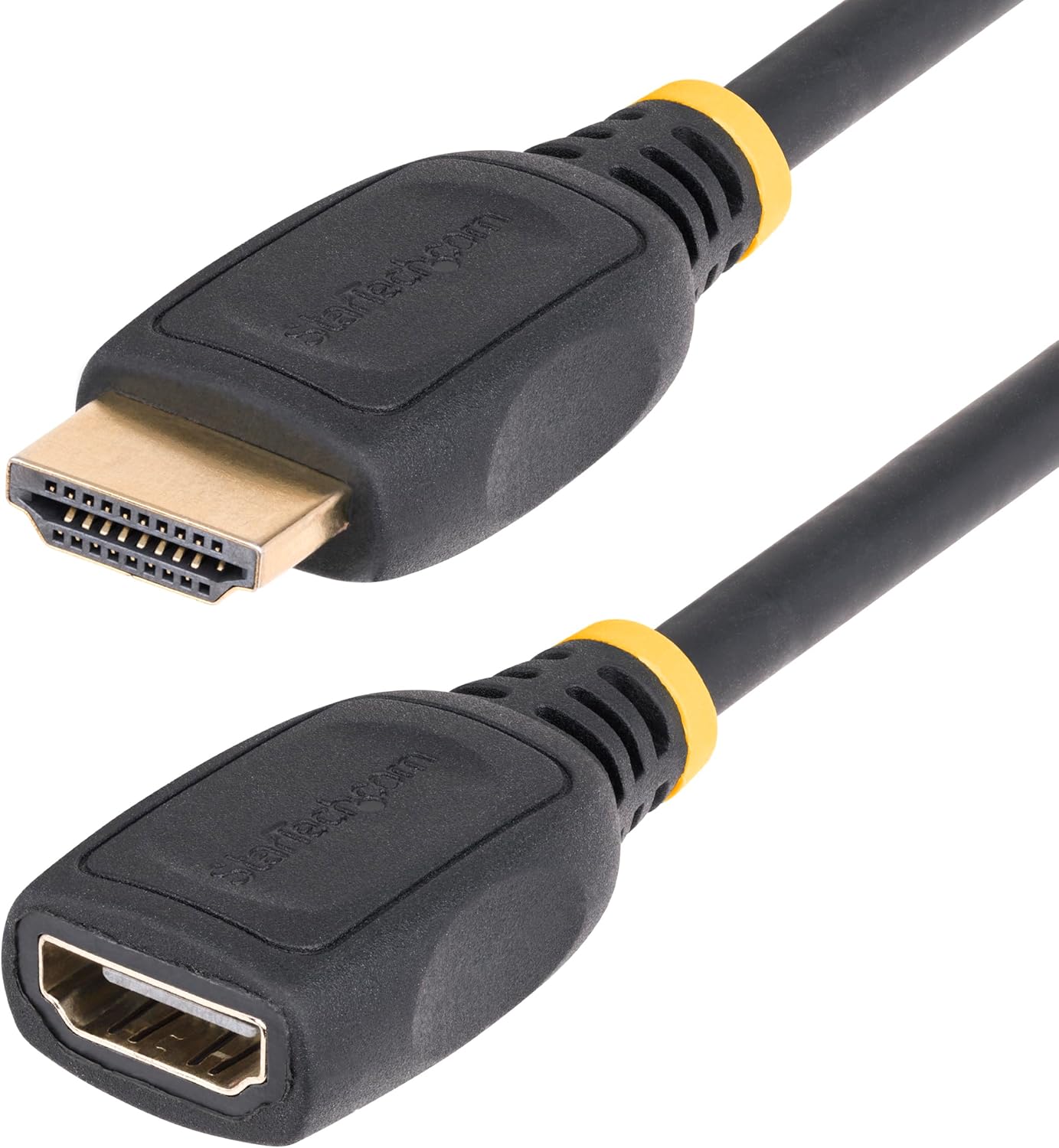 StarTech.com 6.6ft (2m) HDMI 2.0 Extension Cable, High Speed HDMI Port Saver Cable, 4K 60Hz, HDMI Extension Cord, M/F