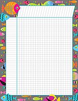 Barker Creek Kai Ola Incentive Chart Set of 4, Four Coordinating Incentive Charts in Colorful Tropical Sea Life Designs