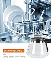 Commercial Chef Drip Coffee Maker with Pour Over Filter, 5 Cup, 0.75L Water Tank, Brews in 6 Minutes