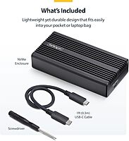 StarTech.com USB4 M.2 NVMe Enclosure, 40Gbps, External USB-C/Thunderbolt NVMe SSD Enclosure, Aluminum Heatsink Case