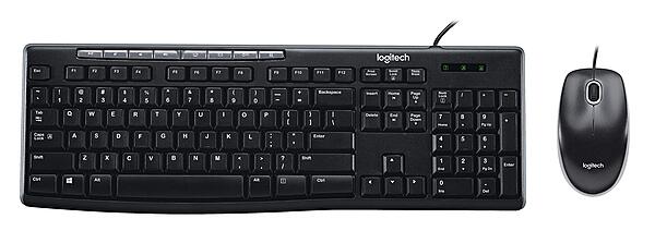 Logitech Media Combo MK200 Full-Size Keyboard and High-Definition Optical Mouse Keyboard and Mouse