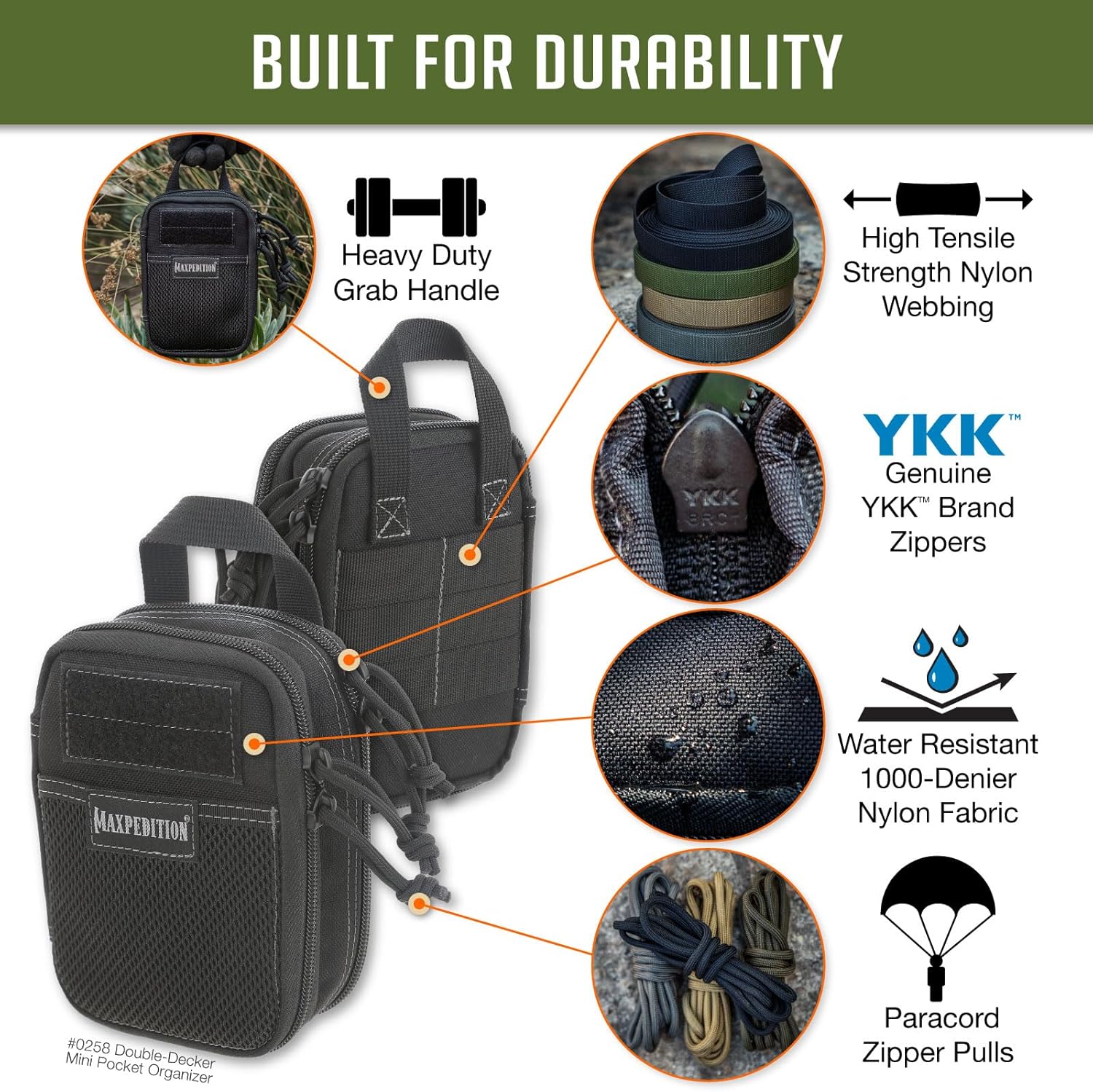 MAXPEDITION Double-Decker Mini Pocket Organizer EDC Pouch