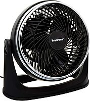 Impress IM-718TC 3-Speed 8-inch Turbo Velocity Table Fan, Black