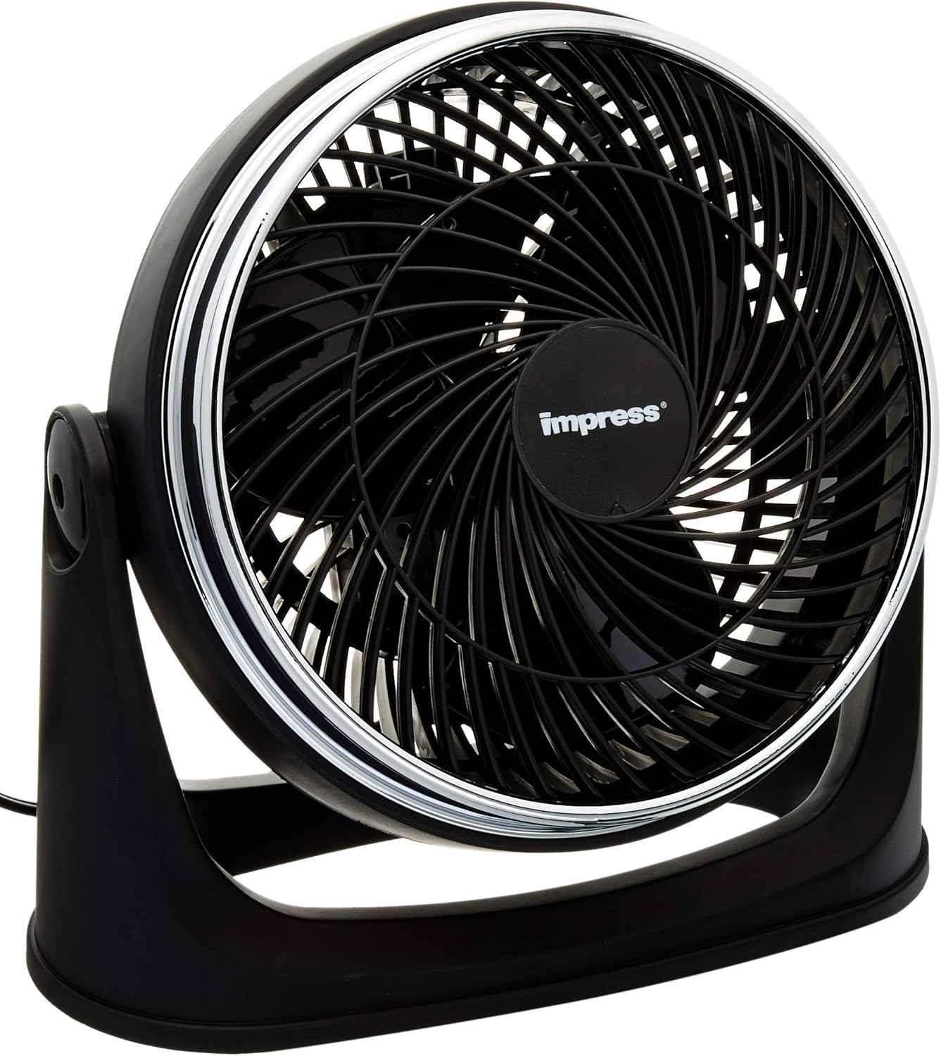 Impress IM-718TC 3-Speed 8-inch Turbo Velocity Table Fan, Black