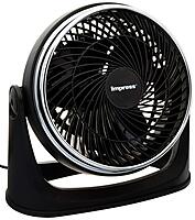 Impress IM-718TC 3-Speed 8-inch Turbo Velocity Table Fan, Black