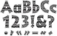 Barker Creek 4" Letter Pop-Outs 2-Pack, Boho Chic, Jazz Up Your Bulletin Boards with These Colorful Letters, 510 Upper and Lowercase Letters, Numbers & Punctuation Marks, 4" (3650)