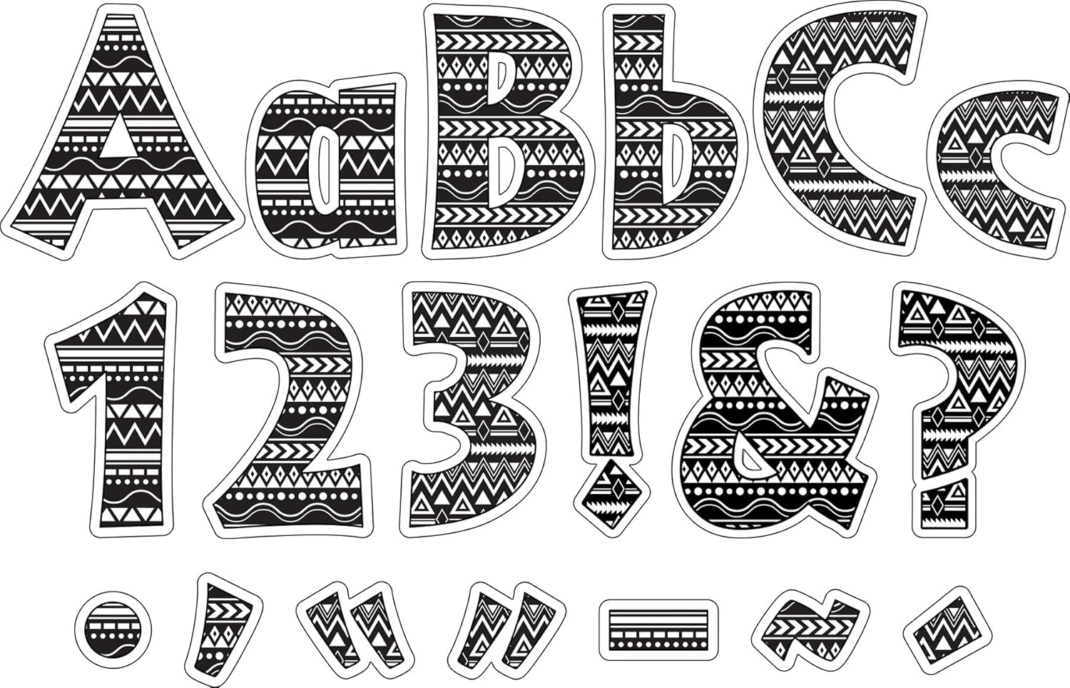 Barker Creek 4" Letter Pop-Outs 2-Pack, Boho Chic, Jazz Up Your Bulletin Boards with These Colorful Letters