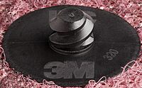 3M Scotch-Brite SC-DR Medium Grit, 4" x NH Aluminum Oxide Surface Conditioning TR Roloc Disc Maroon (25 Pack)