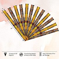 Barker Creek Double-Sided Border, Africa, for Bulletin Boards, Reception Areas, Halls, Break Rooms, Office, School, Home Learning Decor, 3” x 35’ (943)