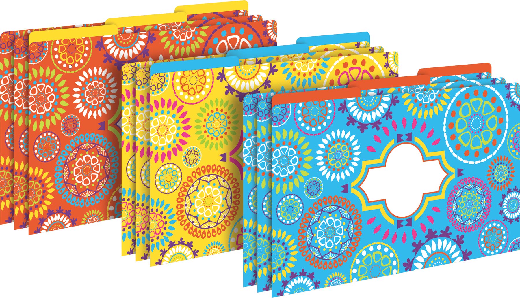 Barker Creek Legal-Size Designer File Folders, Moroccan, Multicolor, Replace Bland and Boring with Bright and Beautiful