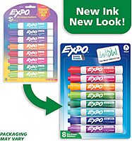 EXPO Low Odor Dry Erase Markers, Assorted Colors, Chisel Tip