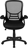 Flash Furniture Porter High-Back Mesh Ergonomic Swivel Office Chair with Adjustable Lumbar Support and Flip-Up Armrests