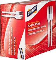 Genuine Joe Heavyweight White Plastic Forks (Pack of 100)