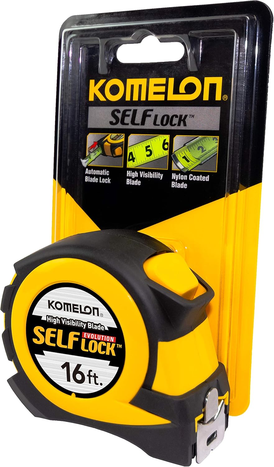 Komelon EV28116; 16' X 1" Self Lock Evolution Tape Measure,