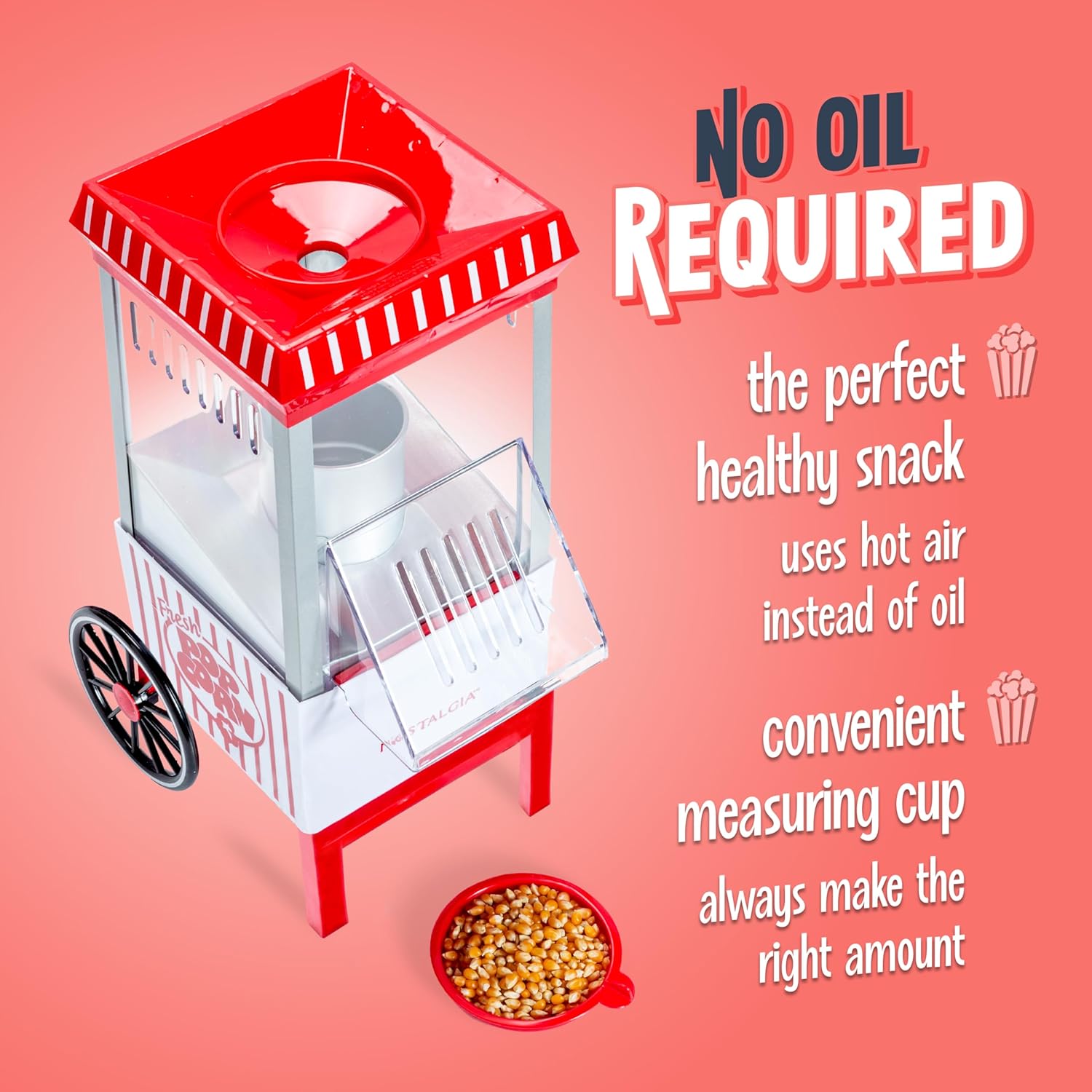 Nostalgia Vintage Hot-Air Popcorn Maker Machine