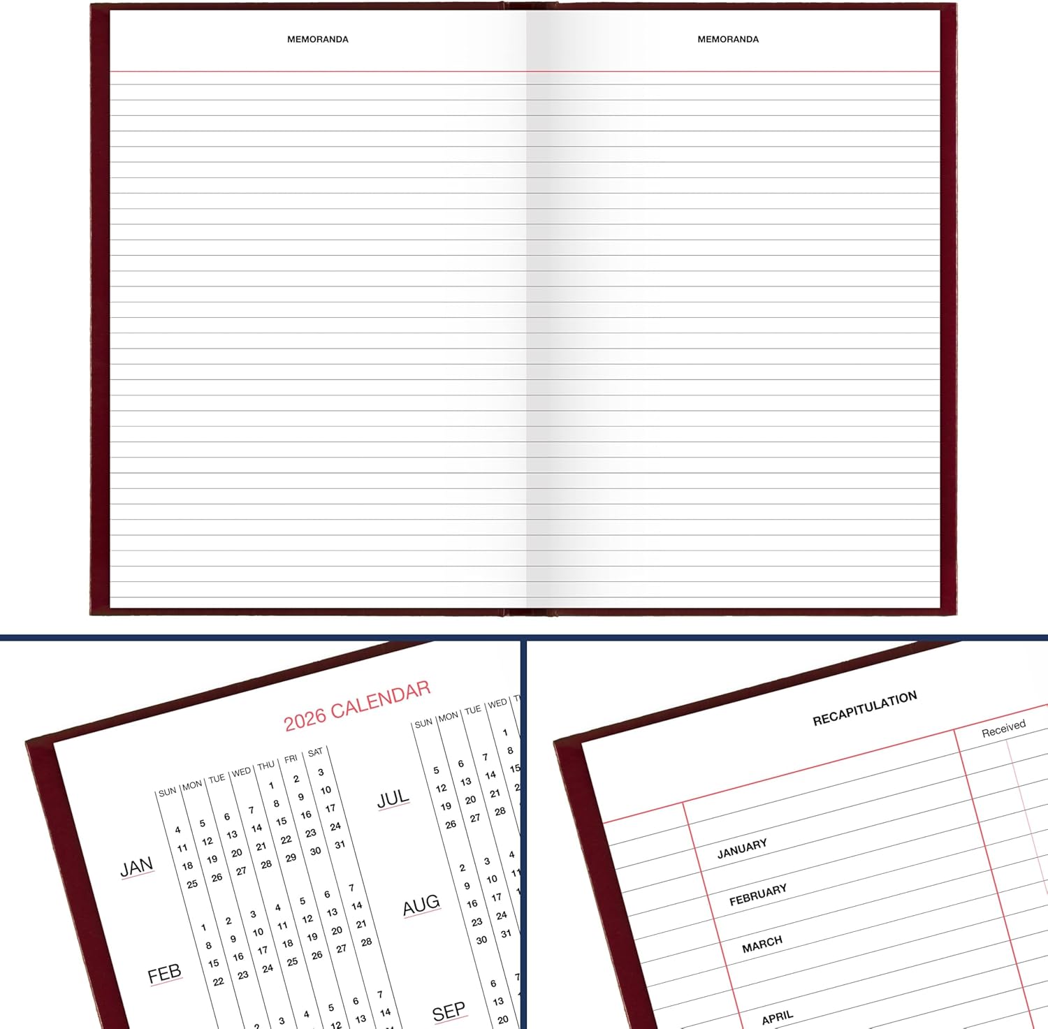 AT-A-GLANCE Standard Diary Daily 12-Month Hardcover