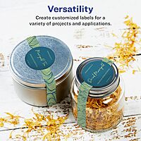 Avery Glossy White Wraparound Band Labels, Sure Feed Technology, 1.5" x 7.75", Cigar Band Labels, Print-to-The-Edge