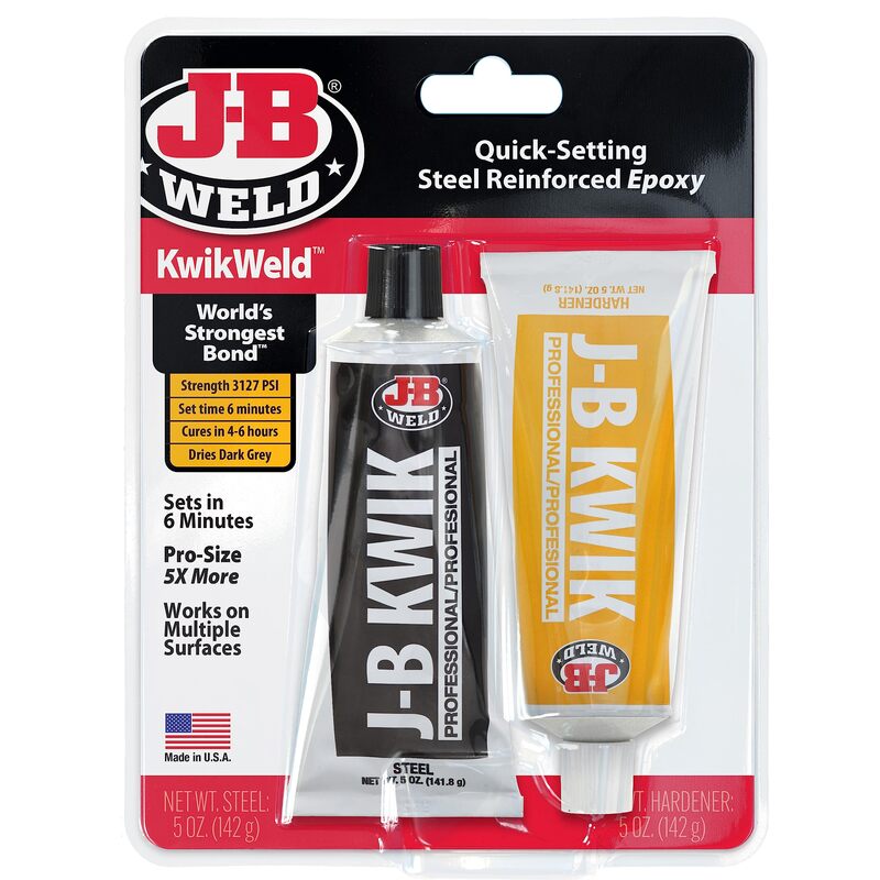 J-B Weld 8271 KwikWeld Professional Size Steel Reinforced Epoxy Twin Pack - 10 oz. 10 oz Epoxy