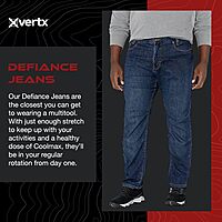 VERTX Defiance Men's Tactical Jeans, Relaxed Fit Stretch, 11 Pockets