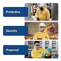 DuPont Tychem 2000 QC127B Disposable Chemical Resistant Coverall with Hood, Elastic Cuff and Bound Seams, Yellow