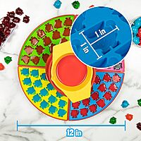 Nostalgia KAGCM200RD Gummy Candy Making Kit-Silicone Kool-Aid Man Shaped Molds Heated Base and Melting Pot Included-Family Friendly, Medium, Red