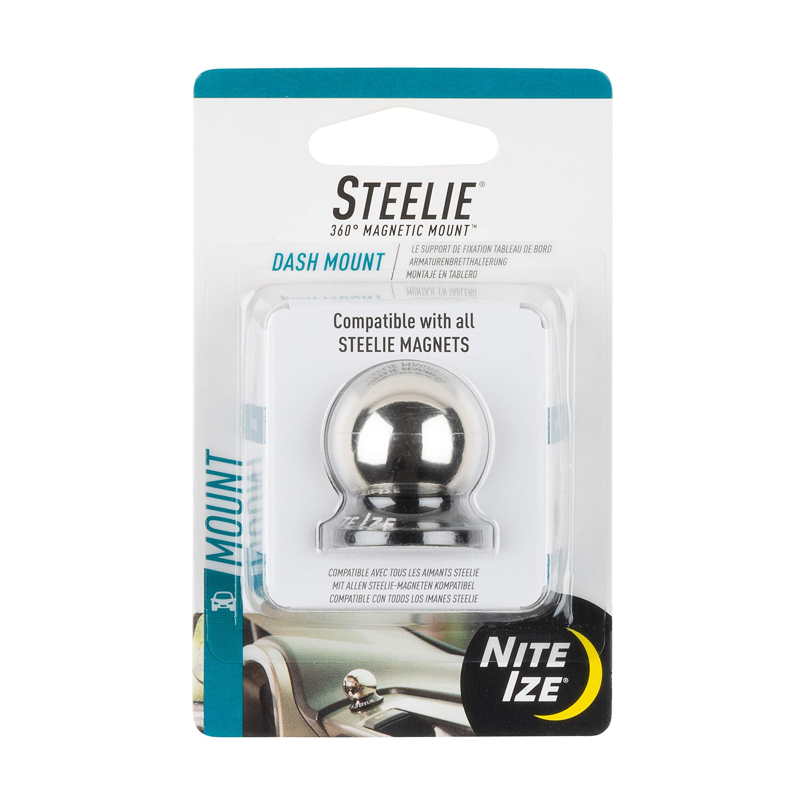 Nite Ize Steelie Dash Mount - Additional Car Mount Dash Ball for Steelie Magnetic Phone Mounting System
