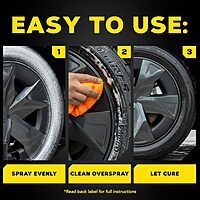 Meguiar's Hot Shine Tire Foam - High Goss Tire Shine That Cleans, Shines, and Protects in One, Deep