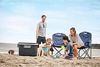 COLEMAN Portable Camping Chair with Built-In 4-Can Cooler, Cushioned Seat & Back