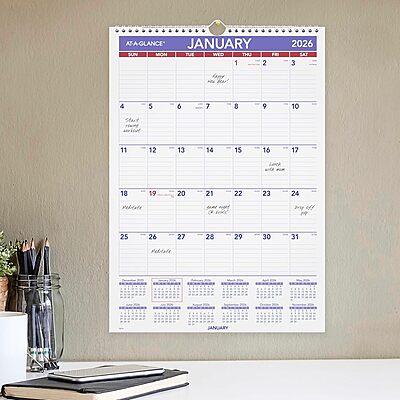 AT-A-GLANCE Monthly Wall Calendar