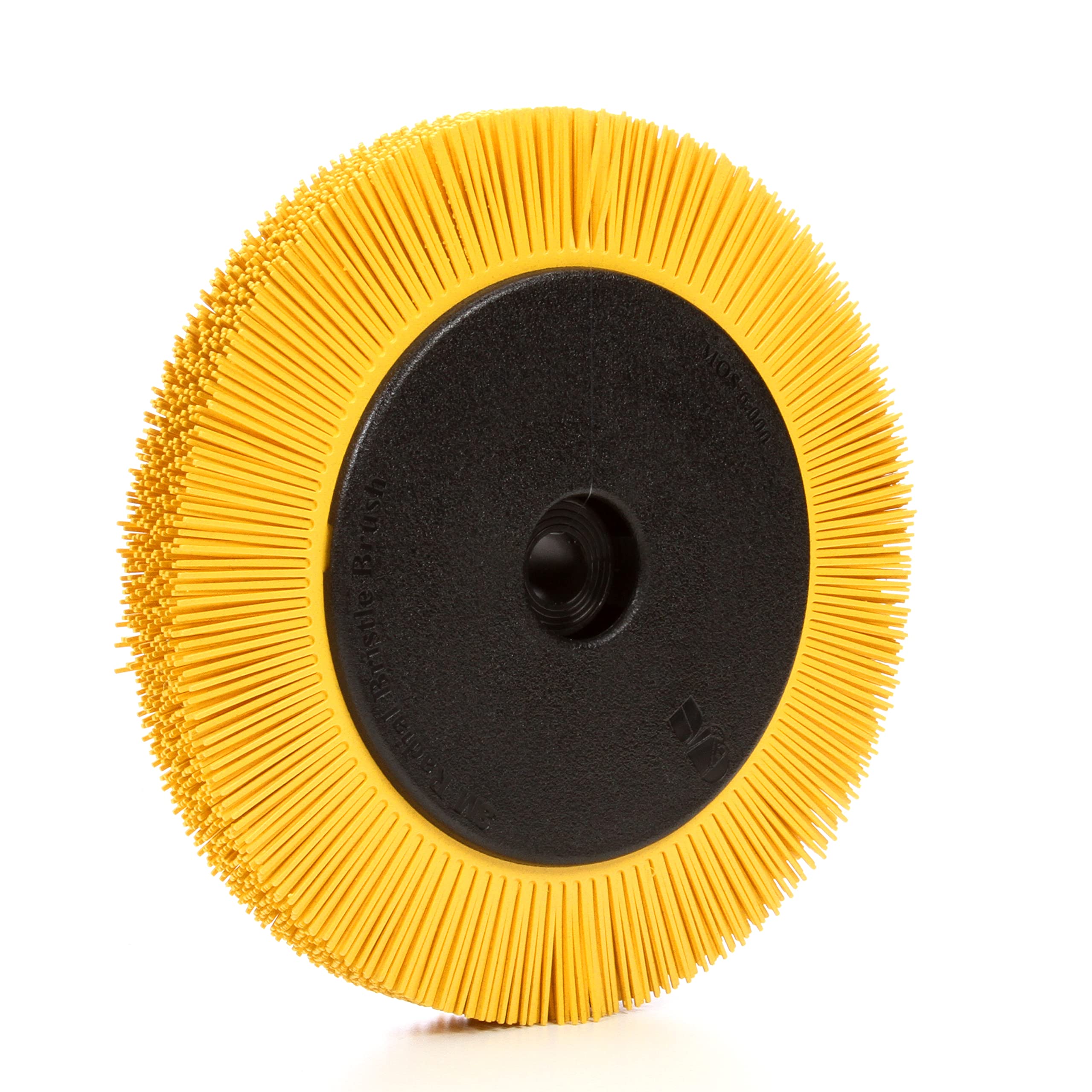 Cubitron Radial Bristle Brush, Aluminum Oxide, 6000 rpm, 8 Diameter x 1 Width, 80 Grit, Yellow (Pack of 1)