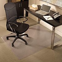 ES Robbins EverLife Chair Mat for Medium Pile Carpet, 36 x 48 in, Clear