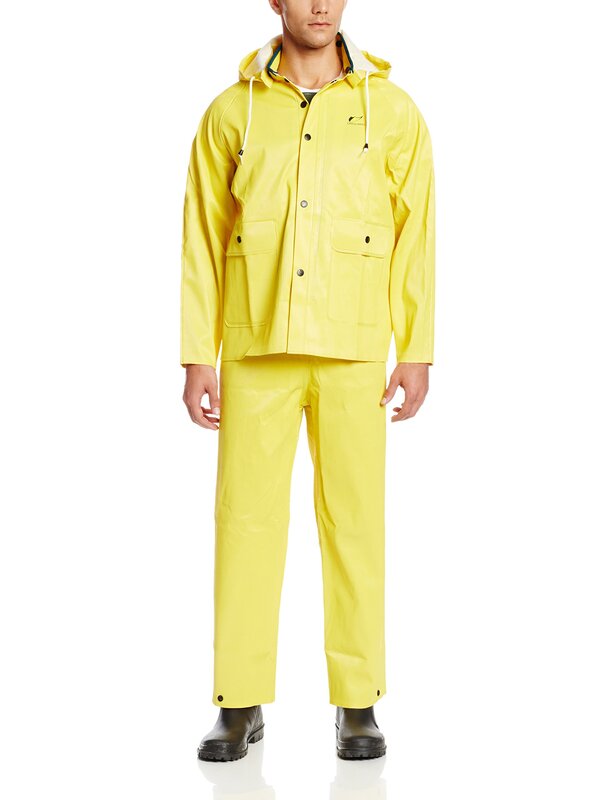 ONGUARD Webtex 3-Piece Rain Suit with Bib Pants, Size Medium, Yellow