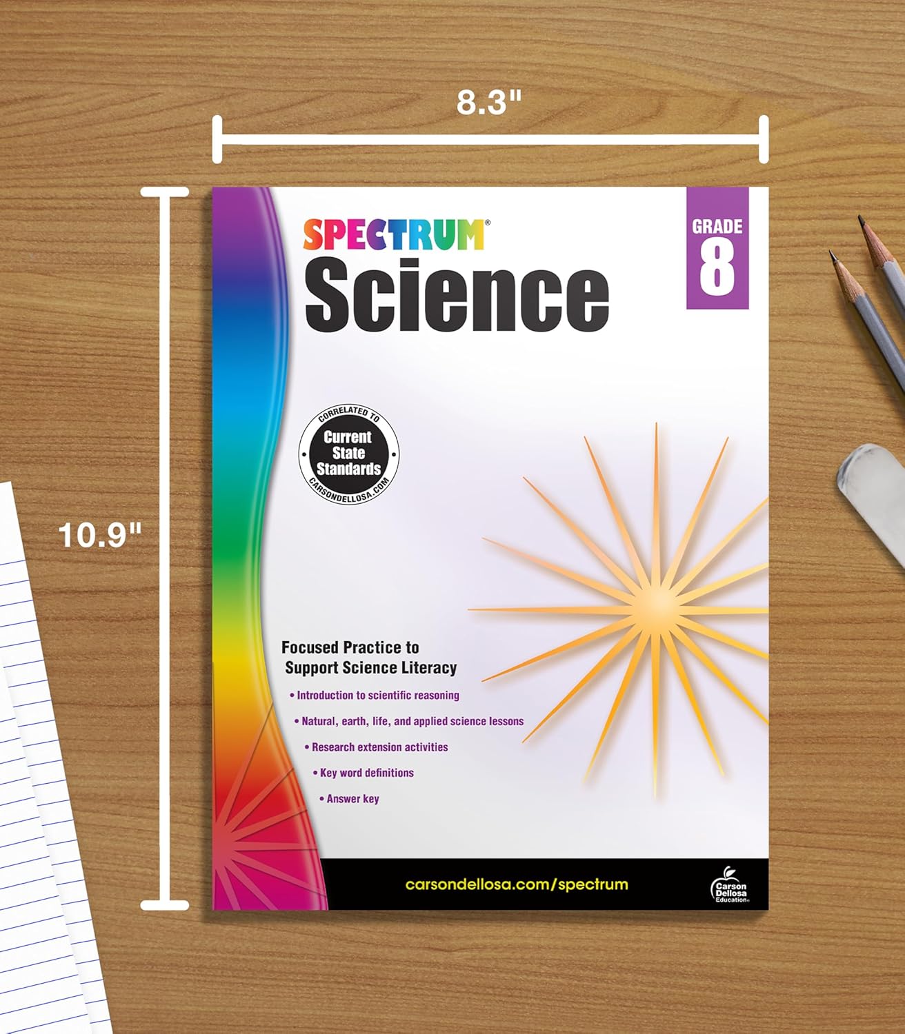 Spectrum 8th Grade Science Workbooks, Ages 13 to 14, Grade 8 Science, Natural, Earth, and Life Science