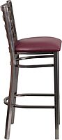 Flash Furniture HERCULES Series Clear Coated Ladder Back Metal Restaurant Barstool