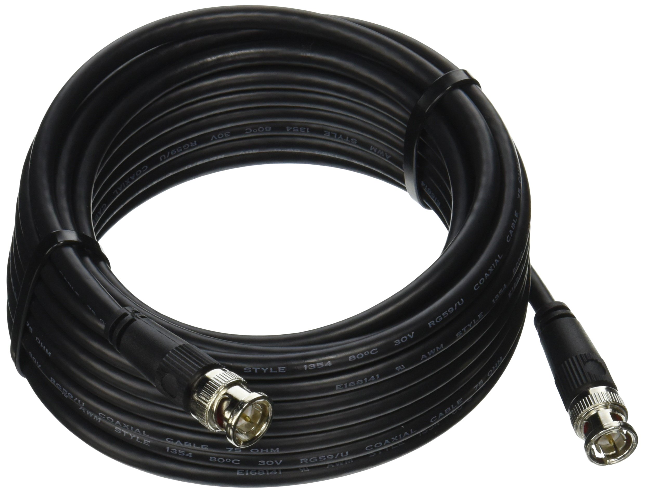 C2G Legrand BNC Cable, 75 OHM BNC Cable, 25 Foot Connector Cable, Black BNC Cable 75 OHM, 1 Count, C2G 40029