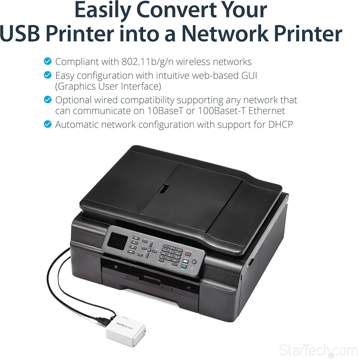 StarTech.com USB 2.0 10/100Mbps Network Print Server