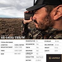 Leupold RX-1400I TBR/W Gen 2 w/Flightpath Rangefinder, Black/Gray