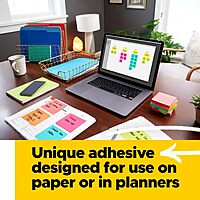 Post-it Pop-up Notes, 3x3 in, 12 Pads, America's #1 Favorite Sticky Notes, Poptimistic, Bright Colors, Clean Removal, Recyclable