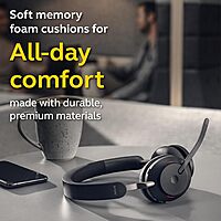 Jabra Evolve2 65 Headset With Charging Stand - Stereo - USB Type A - Wireless - Bluetooth - Over-the-head - Binaural