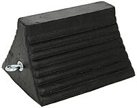 Checkers Industrial Safety Products Roadblock RC815 Rubber Wheel Chock with Void Bottom, Black