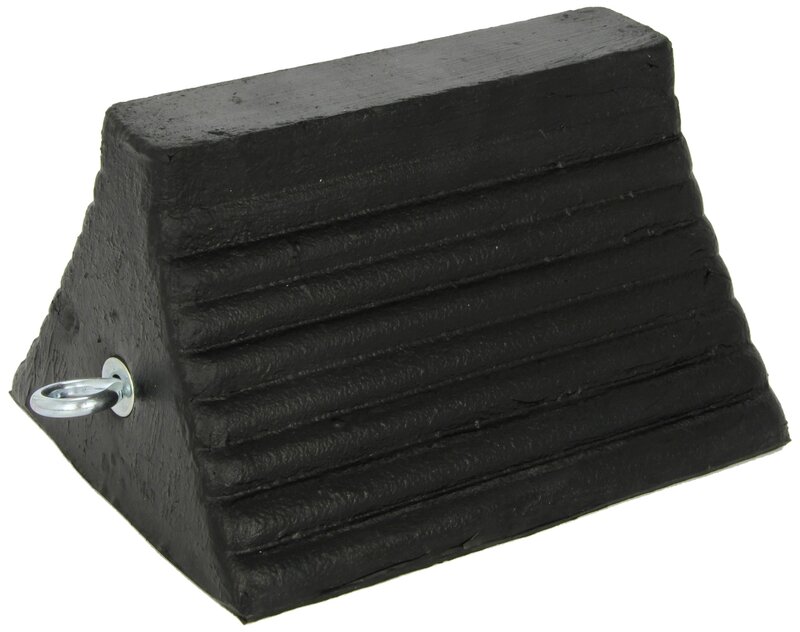 Checkers Industrial Safety Products Roadblock RC815 Rubber Wheel Chock with Void Bottom, Black