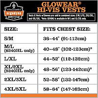 ERGODYNE GloWear 8245PSV Public Safety Reflective Vest, High Visibility, ANSI Compliant, Breakaway