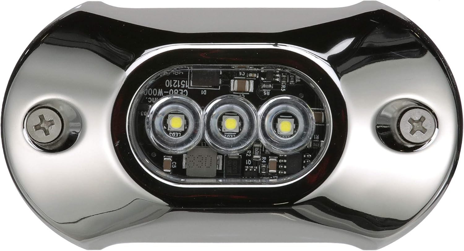 Attwood 65UW03W-7 Light Armor LED Underwater Light, Stainless Steel Bezel White Light