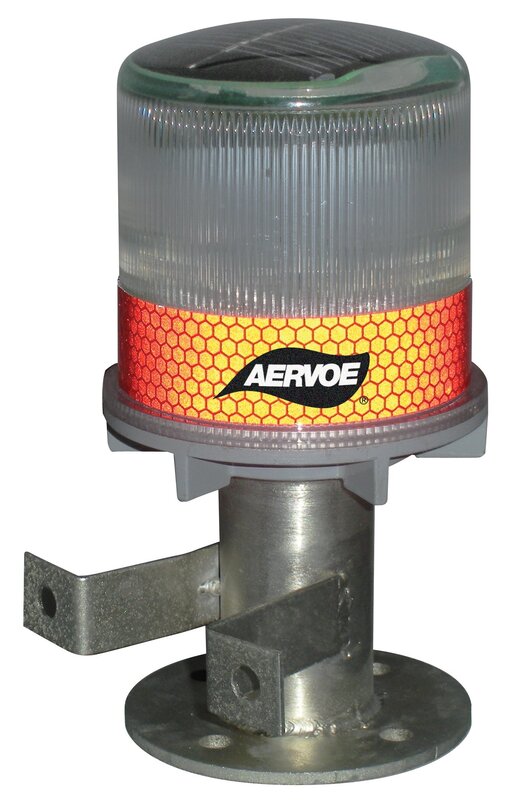 Aervoe Solar Strobe/Signal Light - Red
