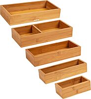 MIND READER Drawer Organizer Set, Multi-Piece Storage Trays for Kitchen, Bathroom, Office & More