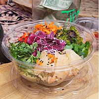 ECO-PRODUCTS Compostable Clear PLA Salad Bowls with Lids, Case of 150