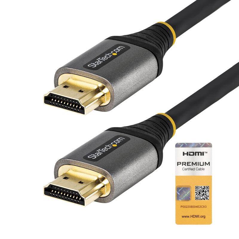 StarTech.com Premium Certified HDMI 2.0 Cable - High Speed with Ethernet, Ultra HD 4K 60Hz