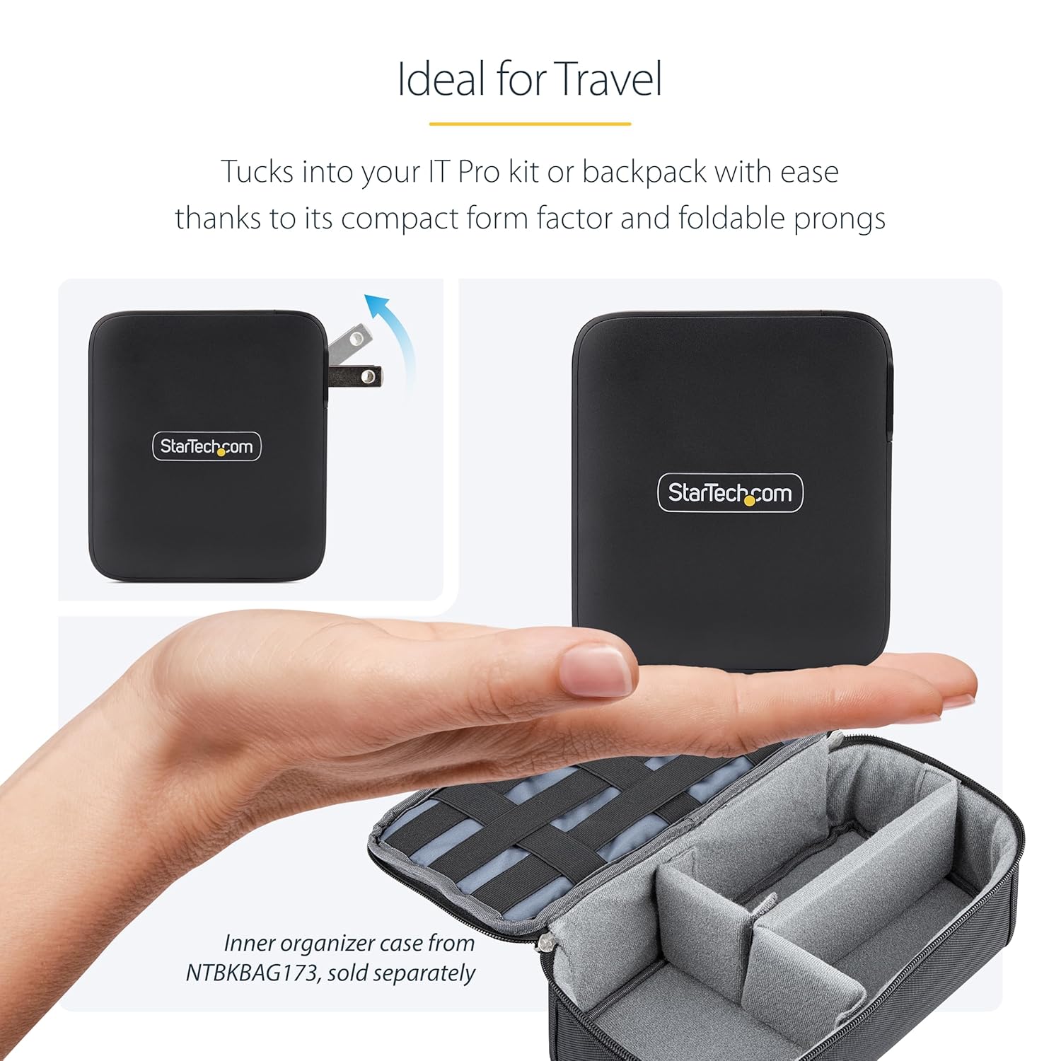 StarTech.com 140W USB-C Wall Charger, USB-IF Certified, Single USB-C, PD 3.1 Portable GaN Charging