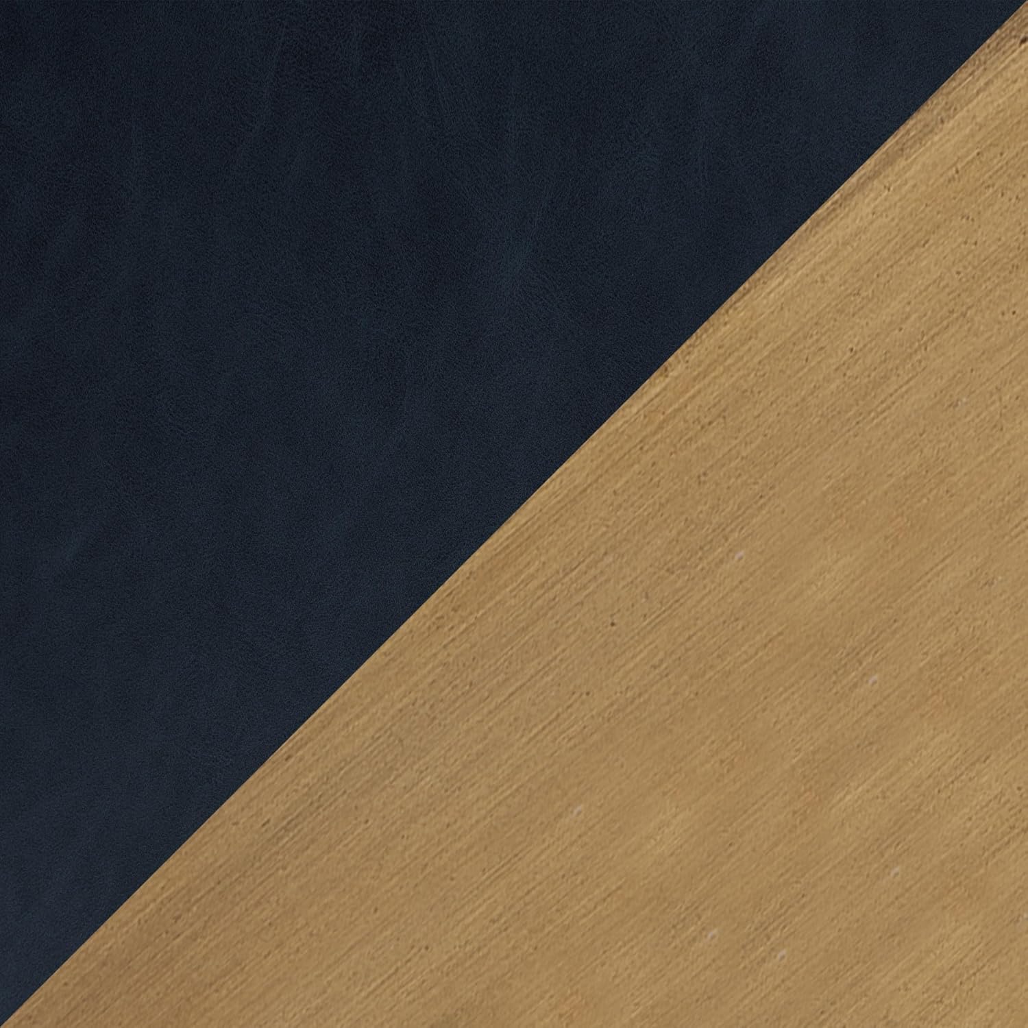 Serta Florence Faux Leather Sofa, 35inH x 78inW x 33-1/2inD, Navy