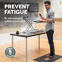 Fellowes Anti-Fatigue Wellness Floor Mat, Rectangular, 36in x 24in, Black